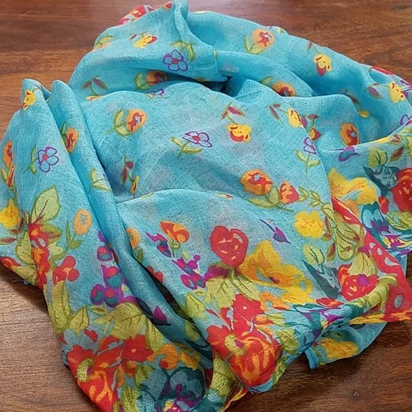 Floral 48 x 18 Sheer Lightweight Scarf - Picture 1 of 1